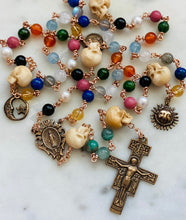 Load image into Gallery viewer, Saint Francis Rosary - Canticle of the Sun - Bronze - Wire-Wrapped - CeCeAgnes