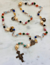 Load image into Gallery viewer, Saint Francis Rosary - Canticle of the Sun - Bronze - Wire-Wrapped - CeCeAgnes