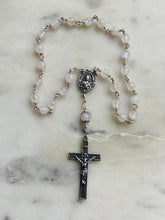 Load image into Gallery viewer, Saint Therese Chaplet - Rosary Chaplet - Moonstone Gemstones - Roses Crucifix - Sterling Silver