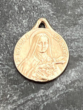 Load image into Gallery viewer, Saint Therese Medal 14k Solid Gold - Antique Reproduction