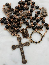 Load image into Gallery viewer, Franciscan Crown Rosary: Bronzite Beads, Ecce Homo, Crown of Thorns, Seven Decades