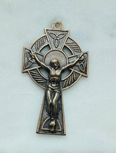 Load image into Gallery viewer, Celtic Crucifix Pendant - Sterling or Bronze - Antique Reproduction 359 CeCeAgnes Rosary Parts