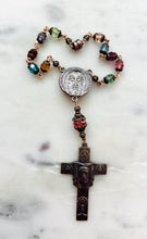 Load image into Gallery viewer, Crystal Auto Rosary: Holy Face Bronze One Decade Car Rosary