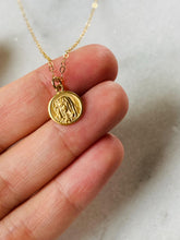 Load image into Gallery viewer, 14k Gold Our Lady of Sorrows Necklace: Solid Gold Catholic Medal