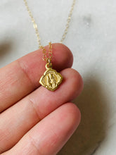 Load image into Gallery viewer, 14k Gold Mary and Jesus Necklace: Solid Gold Catholic Medal