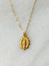 Load image into Gallery viewer, 14k Gold Miraculous Medal: Solid Gold Catholic Necklace