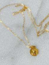 Load image into Gallery viewer, 14k Gold Small Saint Benedict Necklace: Solid Gold Catholic Medal
