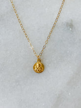 Load image into Gallery viewer, 14k Gold Tiny Saint Joseph Necklace: Solid Gold Catholic Medal