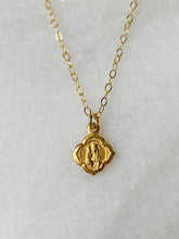 Load image into Gallery viewer, 14k Gold Mary and Jesus Necklace: Solid Gold Catholic Medal