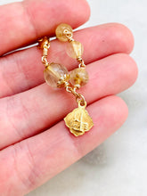 Load image into Gallery viewer, Gold Rosary Bracelet: Mary and Jesus Medal