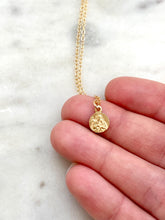 Load image into Gallery viewer, Tiny 14k Gold Saint Joseph with Lily Necklace: Solid Gold Catholic Medal