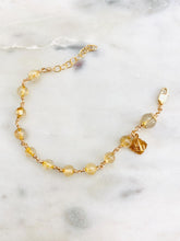 Load image into Gallery viewer, Gold Rosary Bracelet: Mary and Jesus Medal