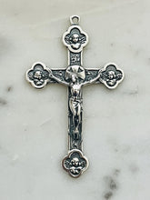 Load image into Gallery viewer, Angel Cherub Crucifix Pendant - Sterling Silver - Antique Reproduction CeCeAgnes Rosary Parts