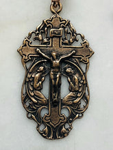 Load image into Gallery viewer, Angels Pocket Rosary - Aquamarine and Bronze - Archangels Rosary - Michael, Gabriel, Raphael CeCeAgnes