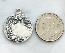 Load image into Gallery viewer, Madonna and Child - Baby Jesus Medal - Sterling Silver - Antique French Reproduction CeCeAgnes Rosary Parts