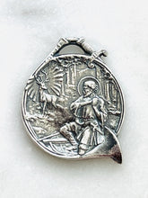 Load image into Gallery viewer, Saint Hubert Medal - Sterling Silver - Antique French Reproduction CeCeAgnes Rosary Parts