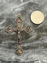 Load image into Gallery viewer, Large Evangelist Crucifix - Bronze or Sterling Silver - Rosary Parts