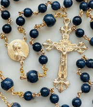 Load image into Gallery viewer, Exquisite 14K Gold Rosary - Sapphire - Spiritual Gift