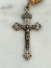 Load image into Gallery viewer, Memento Mori Rosary: Bronzite, Ox Bone Skull, Bronze Scapular