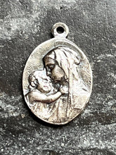 Load image into Gallery viewer, Botticelli Madonna and Child Medal - Sterling Silver - Antique Reproduction CeCeAgnes Rosary Parts