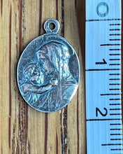 Load image into Gallery viewer, Botticelli Madonna and Child Medal - Sterling Silver - Antique Reproduction CeCeAgnes Rosary Parts