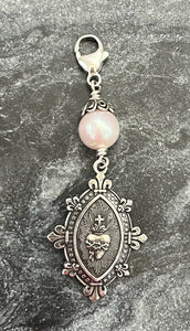 Sacred Heart Bag Charm - Zipper Pull - All Sterling Silver CeCeAgnes