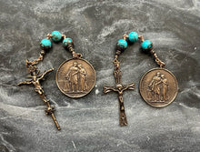 Load image into Gallery viewer, Marriage Chaplet - Turquoise and Bronze
