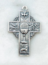 Load image into Gallery viewer, First Communion and New Catholic Cross - Sterling Silver - Rosary Parts
