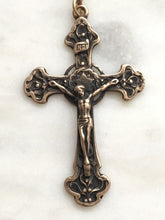 Load image into Gallery viewer, Star Halo Crucifix Pendant -  Bronze - Antique Reproduction - 608 CeCeAgnes Rosary Parts
