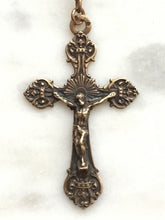 Load image into Gallery viewer, Crucifix Pendant - Bronze  - Antique Reproduction 1078 CeCeAgnes Rosary Parts
