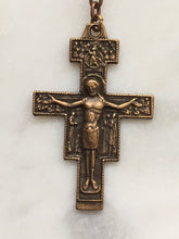 Load image into Gallery viewer, San Damiano Crucifix Pendant: 685 St. Francis,  Bronze Rosary Parts
