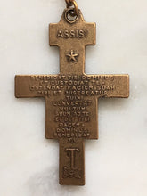 Load image into Gallery viewer, San Damiano Crucifix Pendant: 685 St. Francis,  Bronze Rosary Parts
