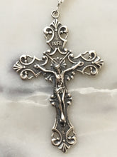 Load image into Gallery viewer, Ornate Scroll Crucifix -  Bronze - Antique Reproduction 539 CeCeAgnes Rosary Parts
