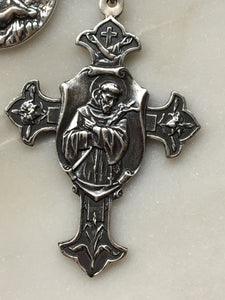 Christmas Chaplet - Saint Francis and First Nativity - Sterling and Sterling Silver - Aquamarine - Beautiful!! CeCeAgnes