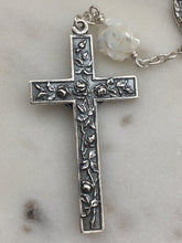 Load image into Gallery viewer, Saint Therese Chaplet - Faceted Labradorite  - Roses Crucifix - Sterling Silver CeCeAgnes
