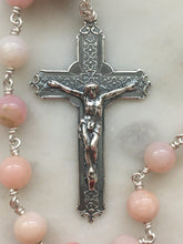 Load image into Gallery viewer, Sterling Silver Our Lady of Carmel Rosary: Pink Opal Single Decade Tenner
