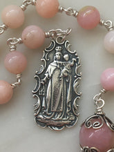 Load image into Gallery viewer, Sterling Silver Our Lady of Carmel Rosary: Pink Opal Single Decade Tenner
