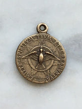Load image into Gallery viewer, Holy Spirit Trinity Medal: 1310 Bronze Antique Reproduction
