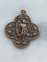 Load image into Gallery viewer, Medal - Saint Raphael - Bronze or Sterling Silver - Antique Reproduction 1011 CeCeAgnes Rosary Parts
