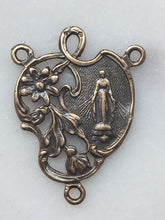 Load image into Gallery viewer, Rosary Center - Bronze  - Antique Reproduction 930 CeCeAgnes Rosary Parts
