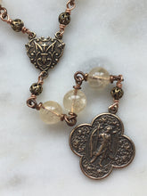 Load image into Gallery viewer, St. Raphael Chaplet - 7mm Citrine Gemstones - Solid Bronze CeCeAgnes
