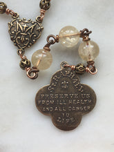 Load image into Gallery viewer, St. Raphael Chaplet - 7mm Citrine Gemstones - Solid Bronze CeCeAgnes
