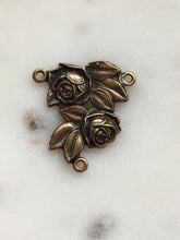 Load image into Gallery viewer, Bronze Rosary Center: 300 Roses and Miraculous Medal, Antique Reproduction
