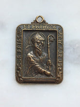 Load image into Gallery viewer, Medal - Saint Patrick - Bronze or Sterling Silver - Antique Reproduction 260 CeCeAgnes Rosary Parts

