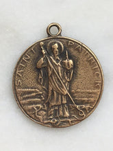 Load image into Gallery viewer, Medal - Saint Patrick - Bronze or Sterling Silver - Antique Reproduction 766 CeCeAgnes Rosary Parts
