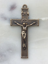Load image into Gallery viewer, Crucifix Pendant -  Bronze - Antique French Reproduction 941 CeCeAgnes Rosary Parts
