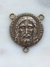 Load image into Gallery viewer, Holy Face of Jesus Rosary Center: 1426 Bronze Antique Reproduction
