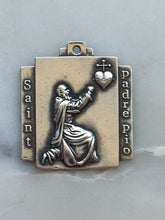 Load image into Gallery viewer, Saint Pio Medal: 1254  Bronze, Antique French Reproduction
