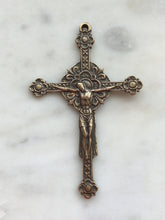 Load image into Gallery viewer, Crucifix - Renaissance -  Bronze - Antique Reproduction 380 CeCeAgnes Rosary Parts
