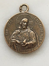 Load image into Gallery viewer, Sacred Heart of Jesus Medal: 438 Bronze Antique Reproduction

